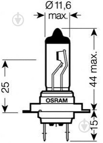 Автолампа галогенная Osram Original H7 55 Вт 1 шт.(4050300332185) - фото 3