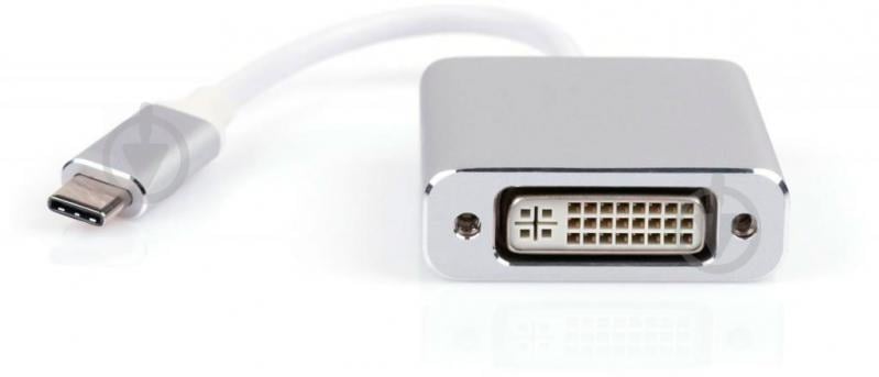 Перехідник Vinga USB Type-C – DVI 0,15 м сріблястий (USBCMDVI-01) - фото 1