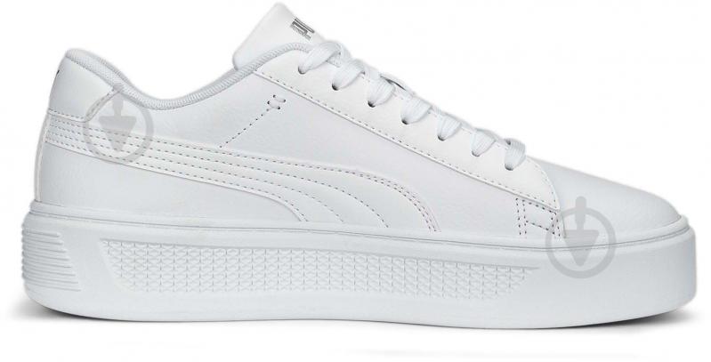 Кеды Puma SMASH PLATFORM V3 PUMA WHITE-PUMA SILVER 39075801 р.37,5 белый - фото 2