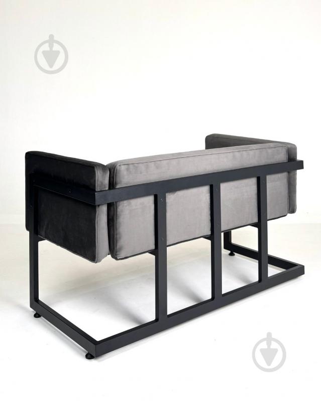 Диван прямий TWINSANN Preston чорний / сірий 1400x450x760 мм - фото 5