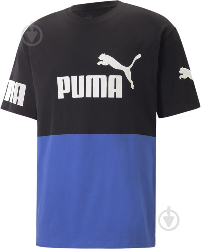 Футболка Puma PUMA POWER COLORBLOCK TEE 67332192 р.L синий - фото 1