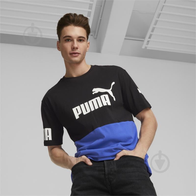 Футболка Puma PUMA POWER COLORBLOCK TEE 67332192 р.L синий - фото 3