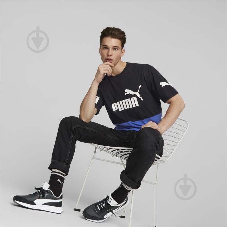 Футболка Puma PUMA POWER COLORBLOCK TEE 67332192 р.L синий - фото 4