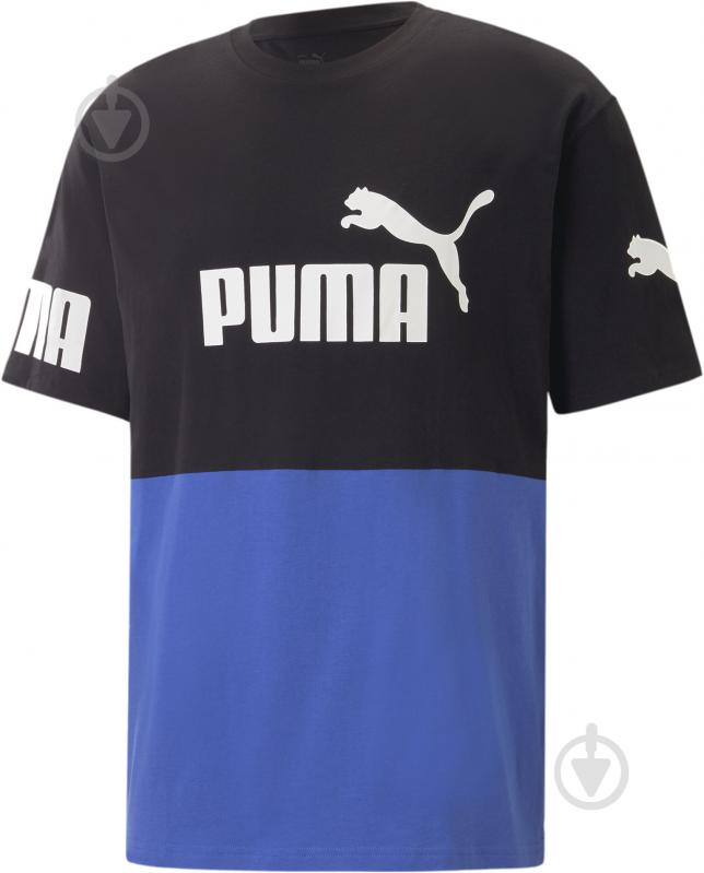 Футболка Puma PUMA POWER COLORBLOCK TEE 67332192 р.M синий - фото 1