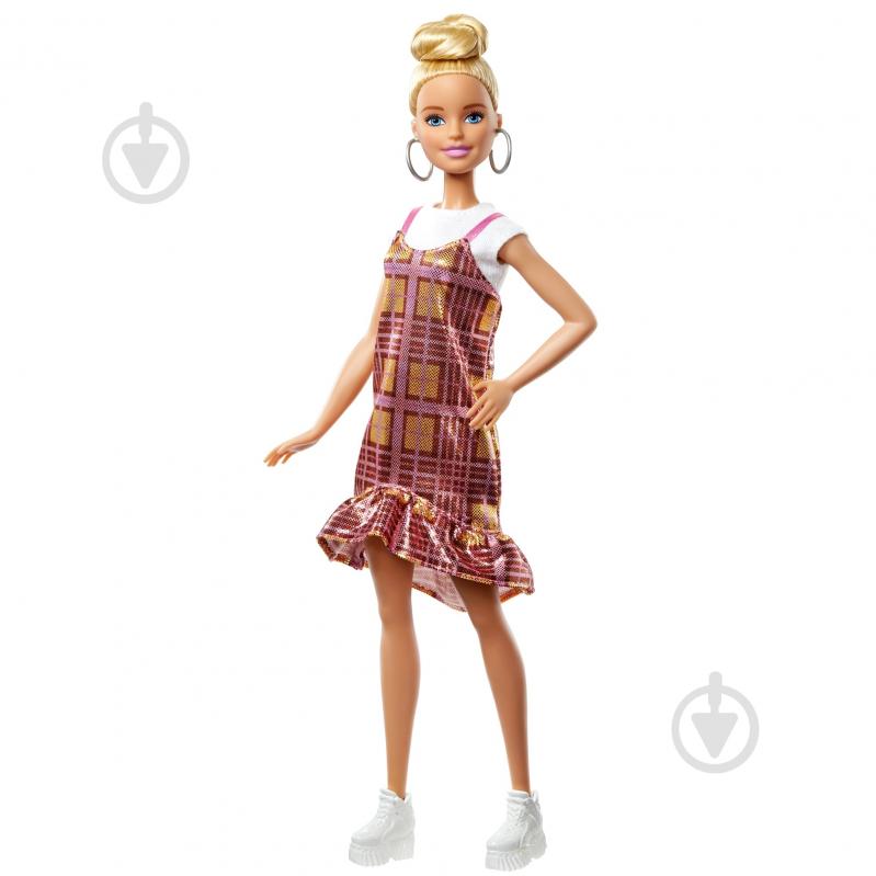 Кукла Barbie Модница в клетчатом сарафане GHW56 - фото 2
