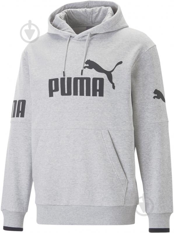 Джемпер Puma PUMA POWER COLORBLOCK HOODIE TR 67332504 р.XL сірий - фото 1