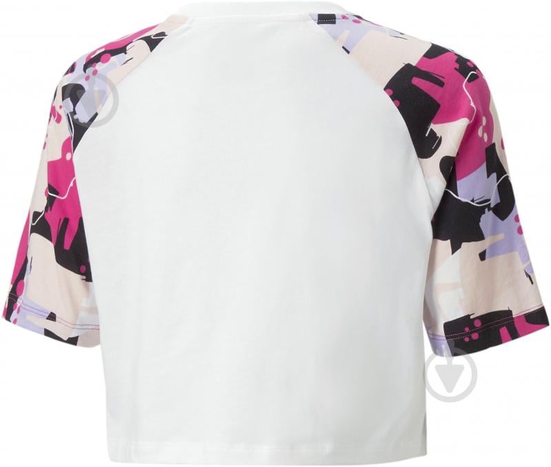 Футболка Puma ESS+ STREET ART RAGLAN AOP TEE G 67350702 р.140 білий - фото 2