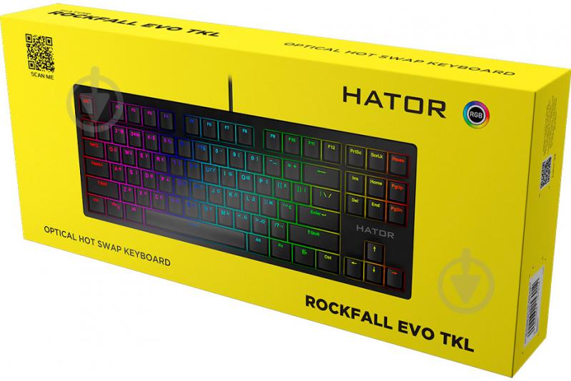 Клавиатура Hator Rockfall EVO TKL Optical ENG/UKR/RUS (HTK-630) black - фото 6