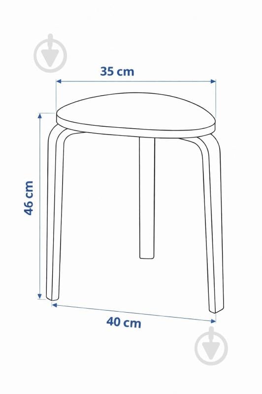 Табурет дерев’яний SOL білий / бук - фото 9