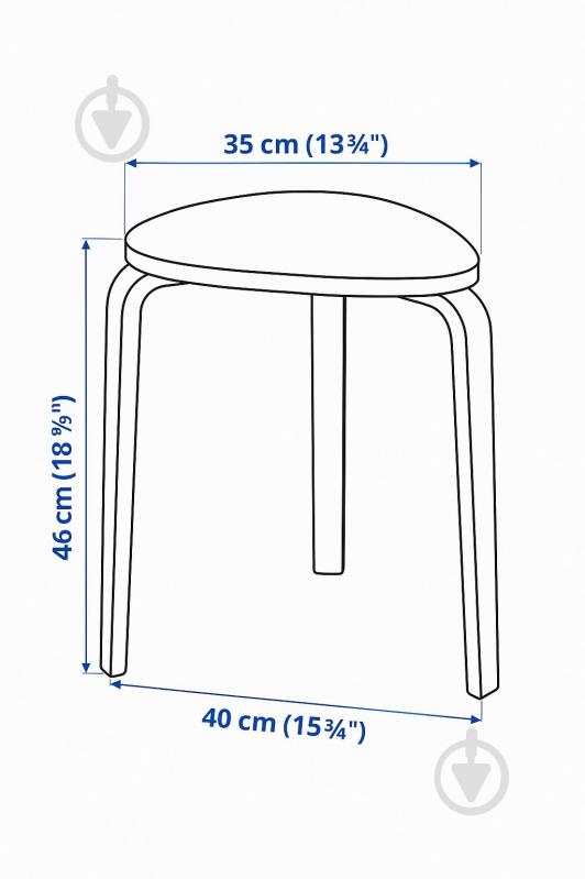 Табурет дерев’яний SOL білий / бук - фото 9