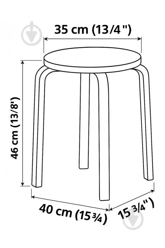 Табурет деревянный Scandi бук - фото 9 Табурет деревянный Scandi бук - фото 9