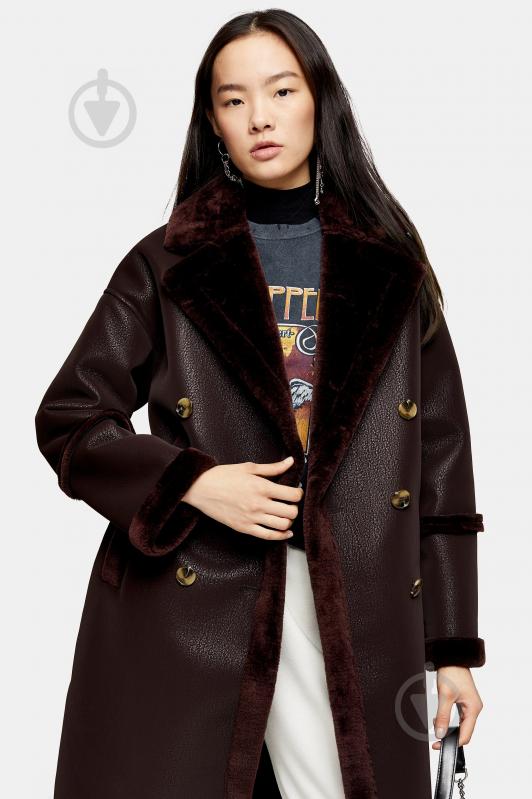 Пальто TopShop SMART COATS 07U15R-OXB р.8 бордовий - фото 3