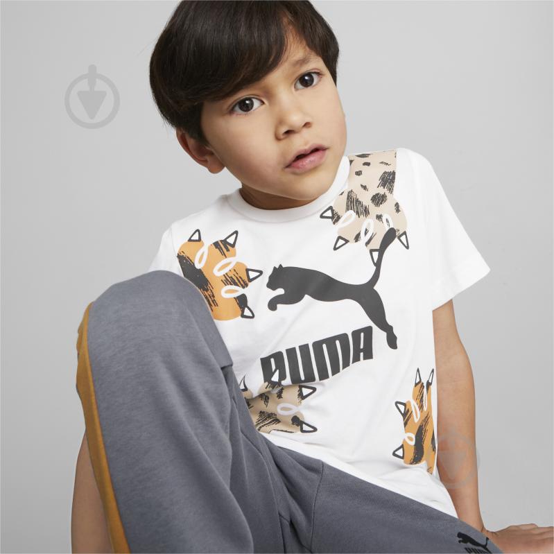 Футболка Puma CLASSICS PUMA MATES TEE 67334502 р.152 білий - фото 4