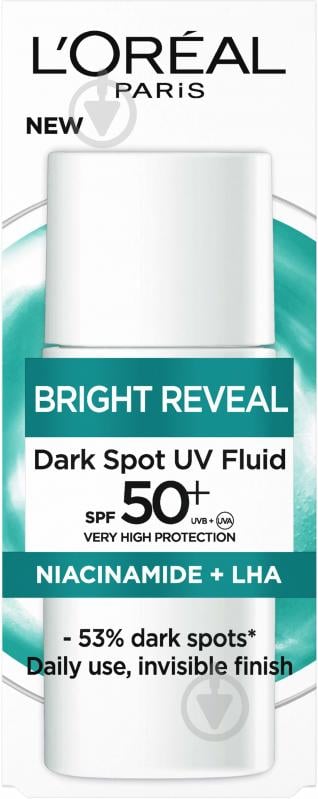 Флюид L'Oreal Paris Bright Reveal против пигментных пятен с фактором защиты SPF 50+ 50 мл - фото 2