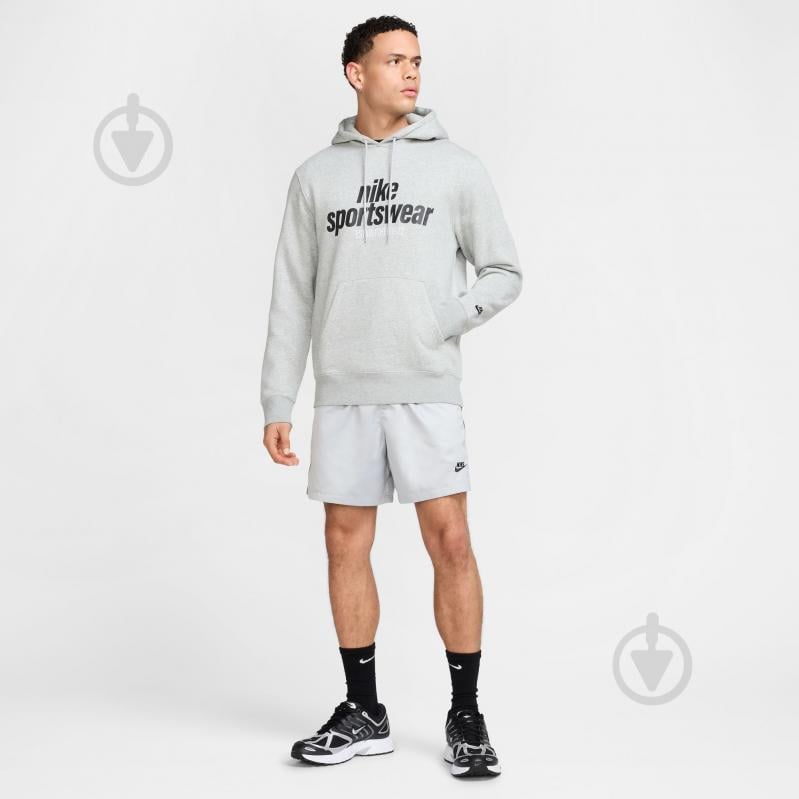 Джемпер Nike M NK CLUB BB PO HDY NSW GFX HJ2159-063 р.L сірий - фото 6