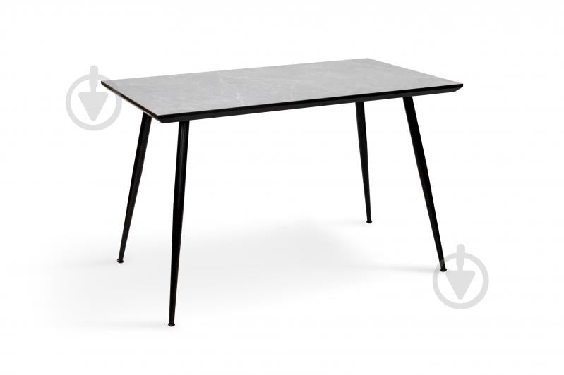 Стол обеденный Мікс Меблі Торнадо 1200x700x750мм серо-бежевый/черный - фото 1