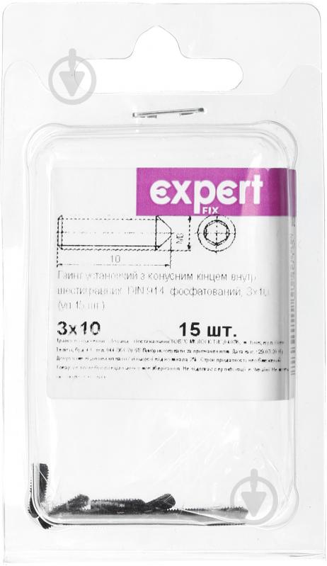 Винт установочный М3х10 мм Expert Fix DIN 914 15 шт. - фото 3