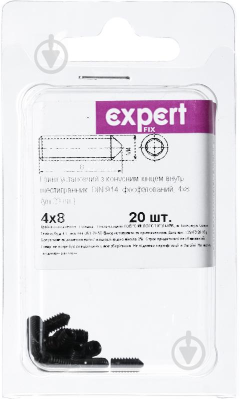 Гвинт інсталяційний М4х8 мм Expert Fix DIN 914 20 шт. - фото 3