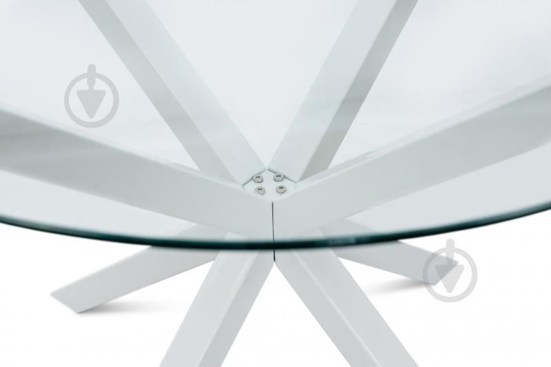 Стол обеденный Мікс Меблі Джин x750мм прозрачный/белый - фото 6 Стол обеденный Мікс Меблі Джин x750мм прозрачный/белый - фото 6