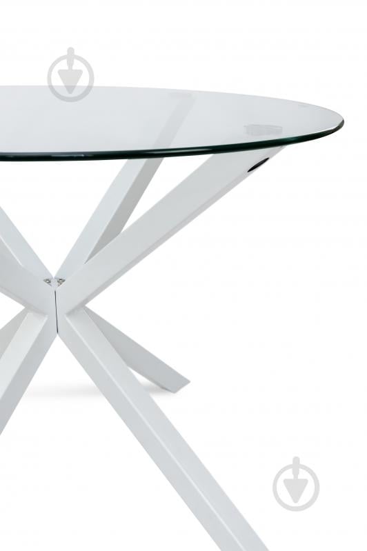 Стол обеденный Мікс Меблі Джин x750мм прозрачный/белый - фото 4 Стол обеденный Мікс Меблі Джин x750мм прозрачный/белый - фото 4