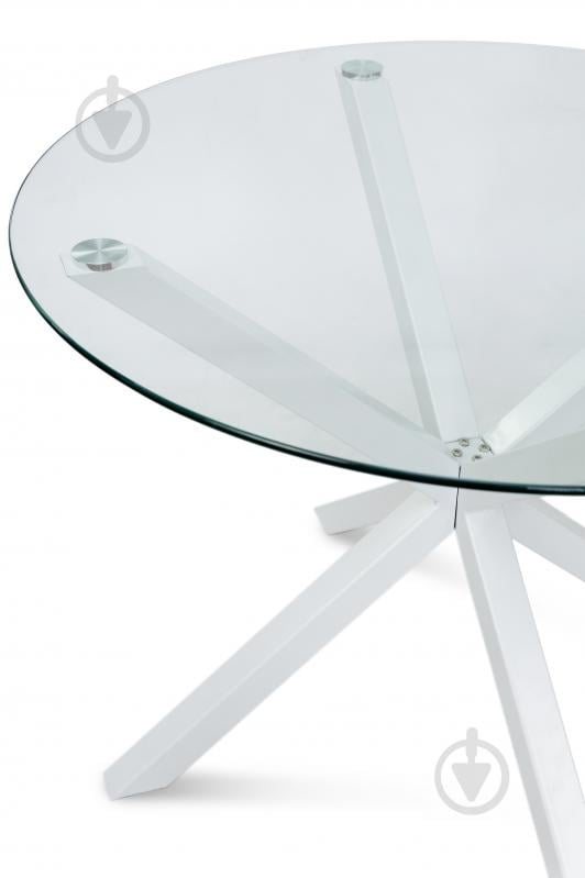 Стол обеденный Мікс Меблі Джин x750мм прозрачный/белый - фото 5 Стол обеденный Мікс Меблі Джин x750мм прозрачный/белый - фото 5