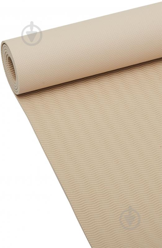 Коврик для йоги Casall Yoga mat Bamboo 1830х610х4 мм бежевый - фото 3