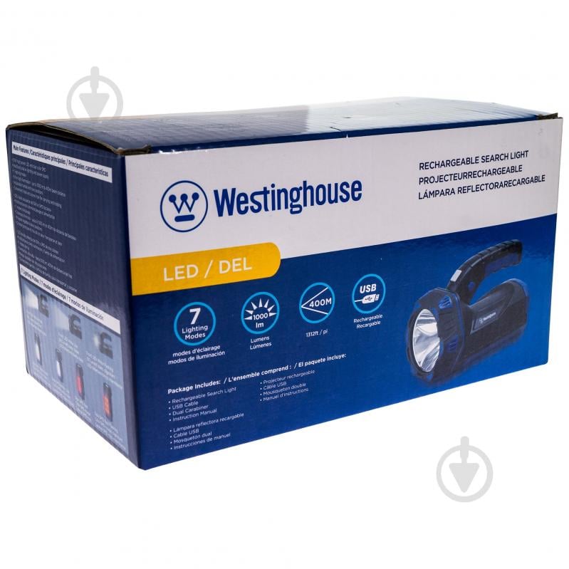 Ліхтар пошуковий Westinghouse WF227-CB 10W LED з функцією Power Bank чорний із синім - фото 12