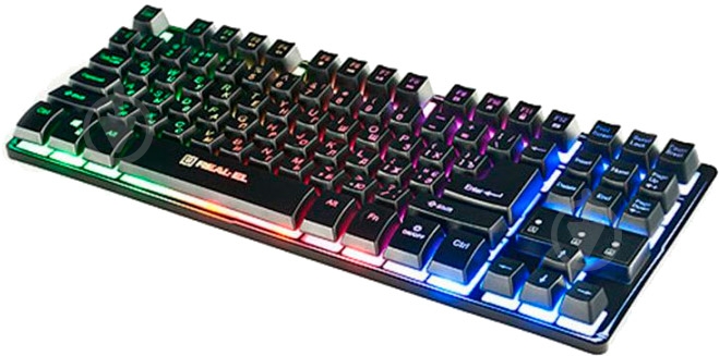 Клавиатура Real-el (8710 Gaming TKL Backlit, black) - фото 3