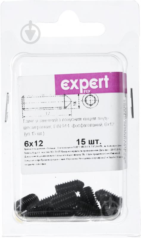 Гвинт інсталяційний М6х12 мм Expert Fix DIN 914 15 шт. - фото 3