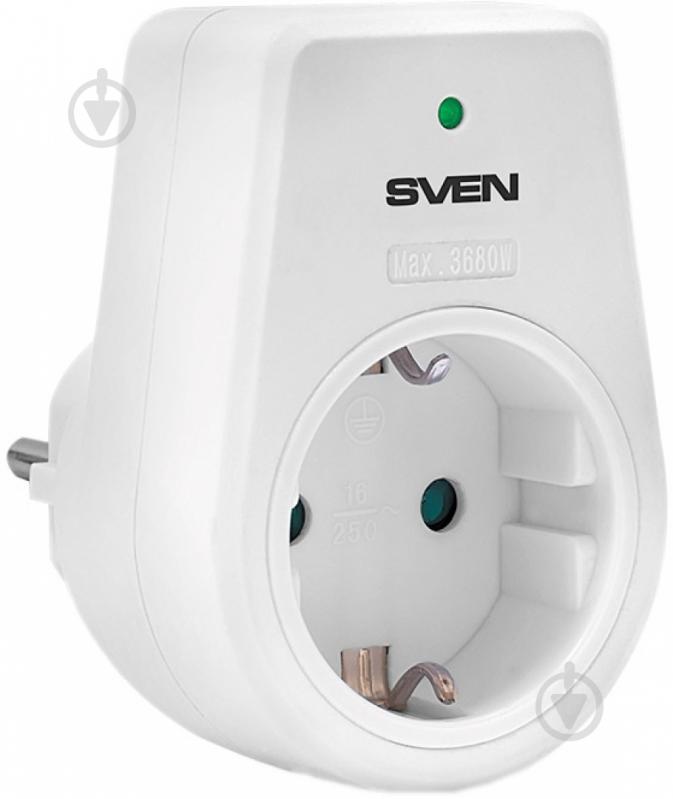 Сетевой фильтр Sven 1 гн. белый UNO white (SVEN) - фото 1