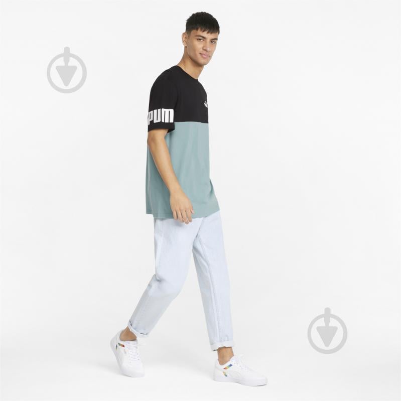 Футболка Puma Power Colorblock Tee 84738950 р.S зелений - фото 3