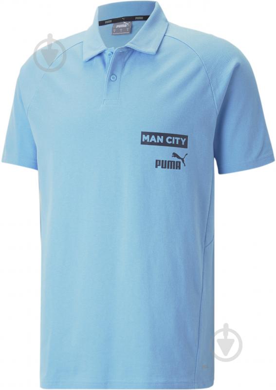 Футболка Puma MCFC CASUALS POLO 76773522 р.S голубой - фото 1