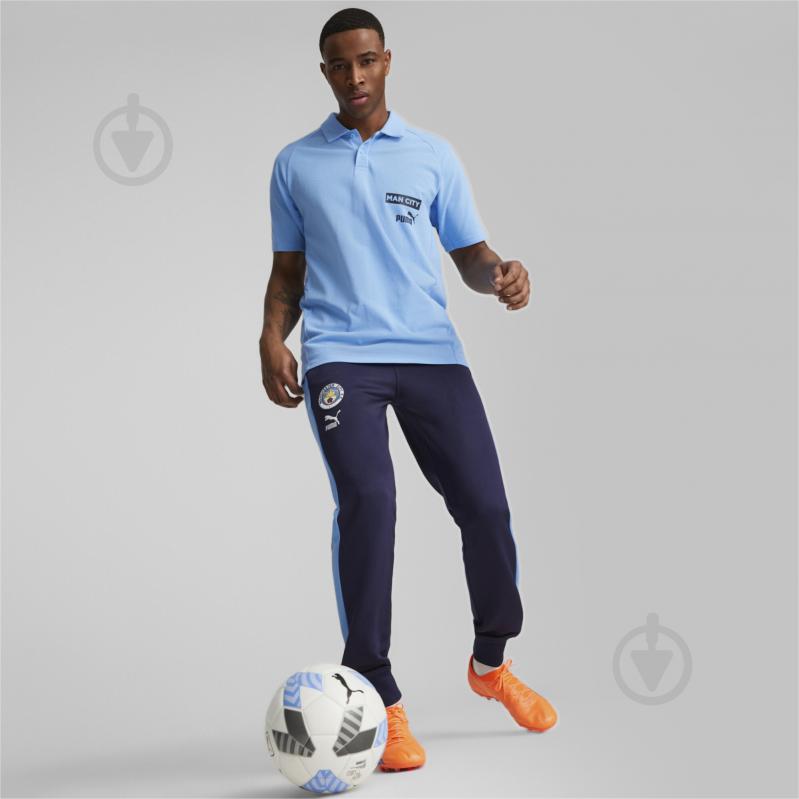 Футболка Puma MCFC CASUALS POLO 76773522 р.S голубой - фото 3