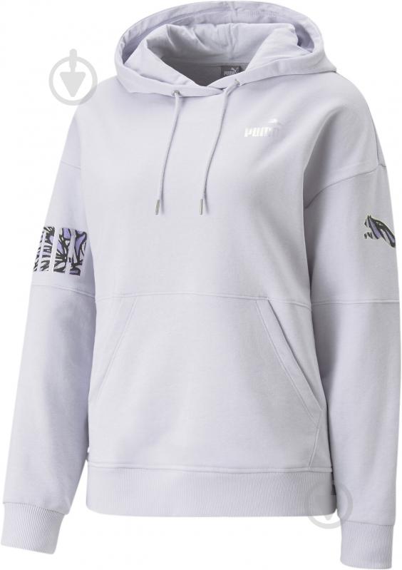 Джемпер Puma PUMA POWER NOVA SHINE COLORBLOCK HOODIE TR 67444668 р.XL блакитний - фото 1