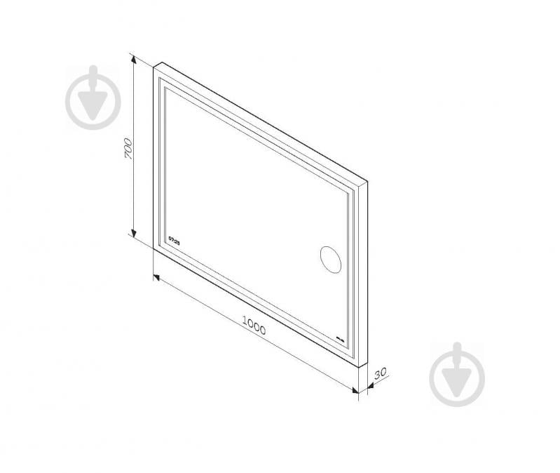 Дзеркало AM.PM з контурною Led-підсвіткою з годинником та косметичним дзеркалом 100 см M91AMOX1003WG38 - фото 2