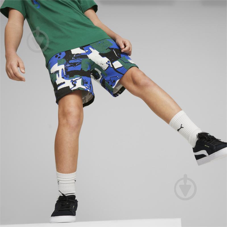 Шорты Puma ESS+ STREET ART AOP SHORTS B 67407802 р. 128 разноцветный - фото 3