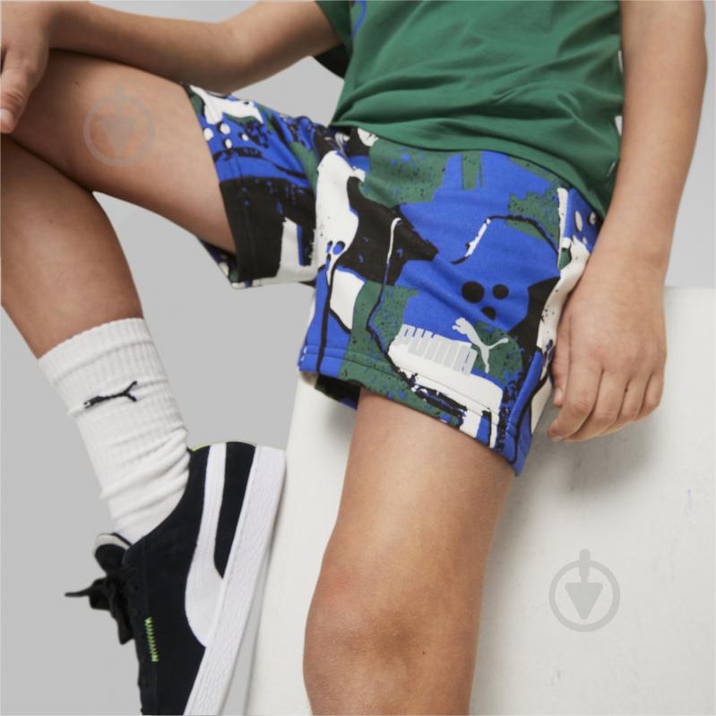 Шорты Puma ESS+ STREET ART AOP SHORTS B 67407802 р. 128 разноцветный - фото 5