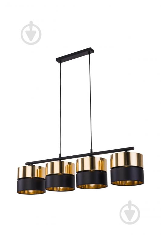 Подвес TK Lighting Hilton 4x60 Вт E27 черный/золото - фото 1