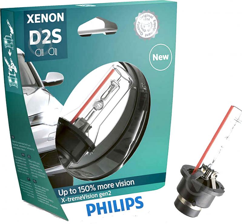 Автолампа ксенонова Philips X-tremeVision gen2 D2S 35 Вт 1 шт.(37703333) - фото 3