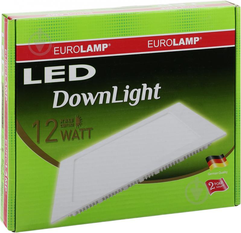 Светильник встраиваемый (Downlight) Eurolamp 12 Вт 3000 К белый LED-DLS-12/3 - фото 4