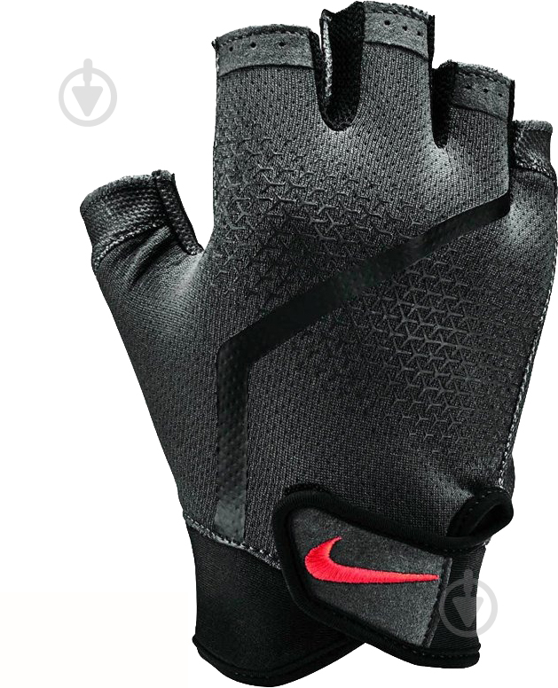 Рукавички для фітнесу Nike чоловічі М сірий N-LG-C4.AN-ANTHRACITE/BLACK/LT SS22 р. L чорний - фото 1