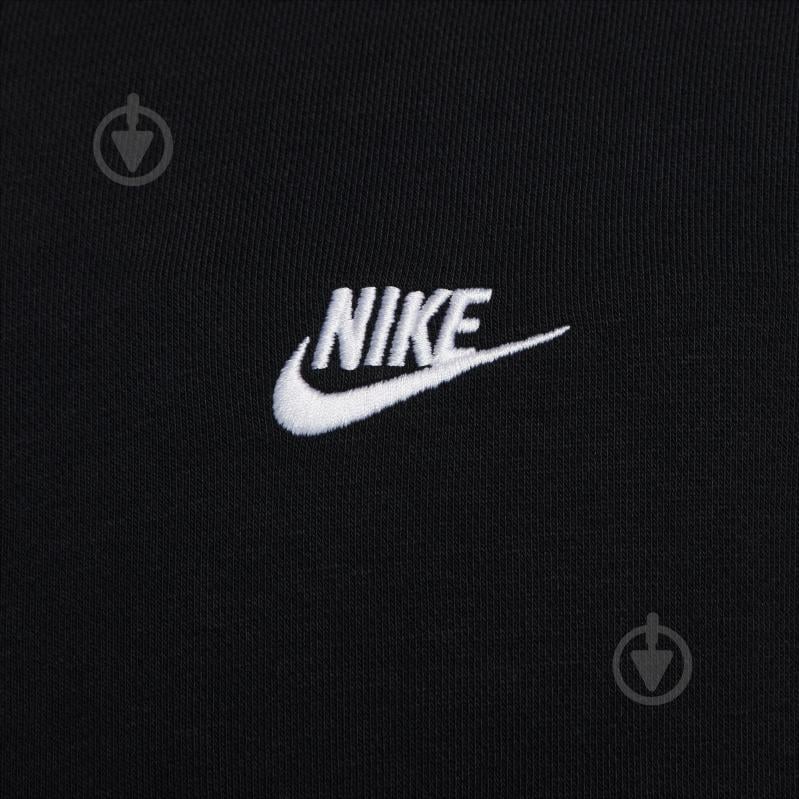 Джемпер Nike M NK CLUB FT FZ HOODIE FN3884-010 р.M чорний - фото 4