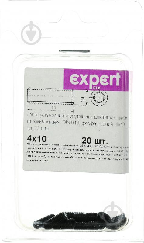 Гвинт метричний 4х10 мм DIN 913 4x10 мм 20 шт. Expert Fix - фото 2