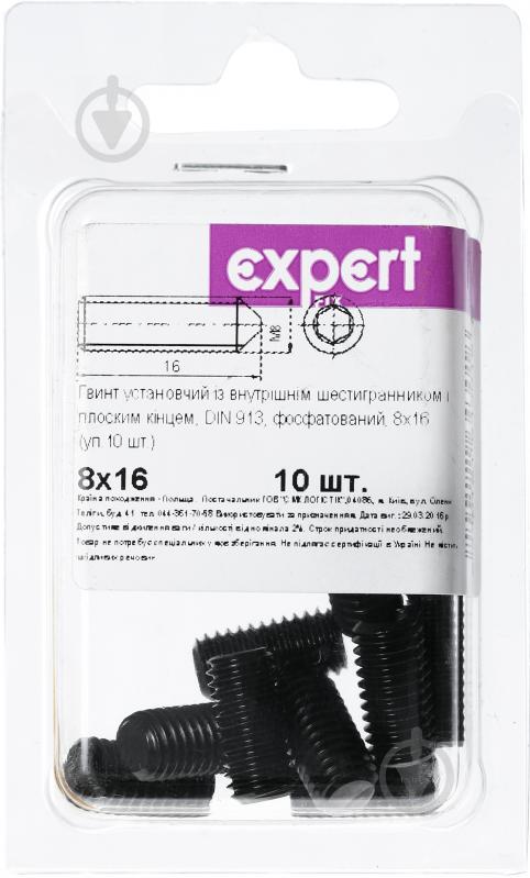Гвинт інсталяційний М8х16 мм Expert Fix DIN 913 10 шт. - фото 3