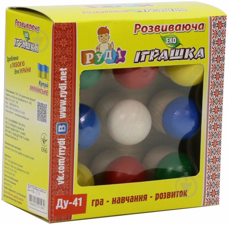 Развивающая игрушка Руді Собери грибочки Ду-41 - фото 1