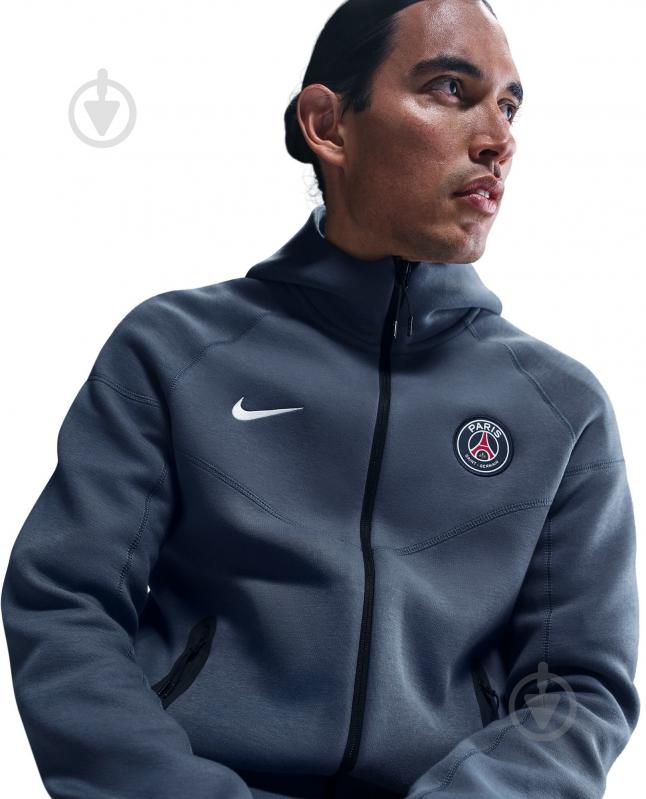 Джемпер Nike PSG M NK TCH FLC FZ WR HDY HJ6432-491 р.S синий - фото 6