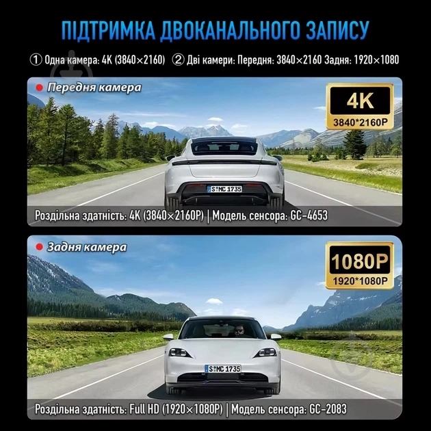 Видеорегистратор Inspire с 2 камерами (S855) - фото 7
