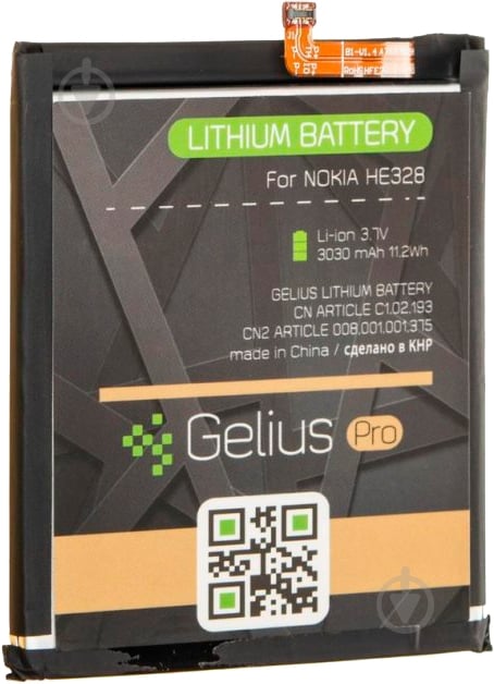 Аккумулятор Gelius Pro Nokia HE328 (Nokia 8) 3030 мА/ч - фото 2