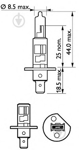Автолампа галогенна Philips X-treme Vision H1 55 Вт 2 шт. - фото 3
