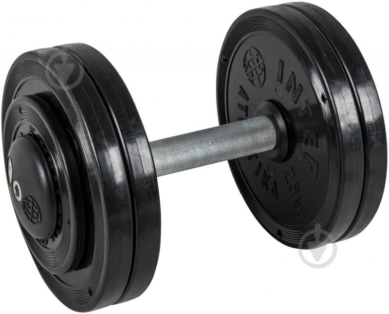 Гантель InterAtletika ST550.12 12 кг чорний - фото 1